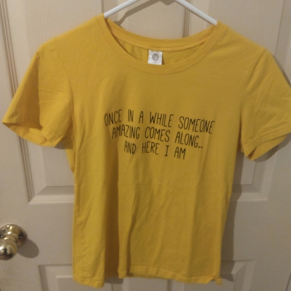 yellow tee